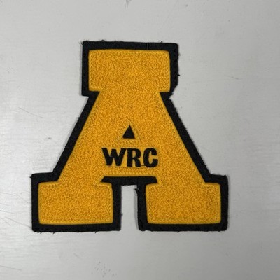 Letter  A  Gold & Black 5.5  Inch Chenille Patch Varsity Letterman