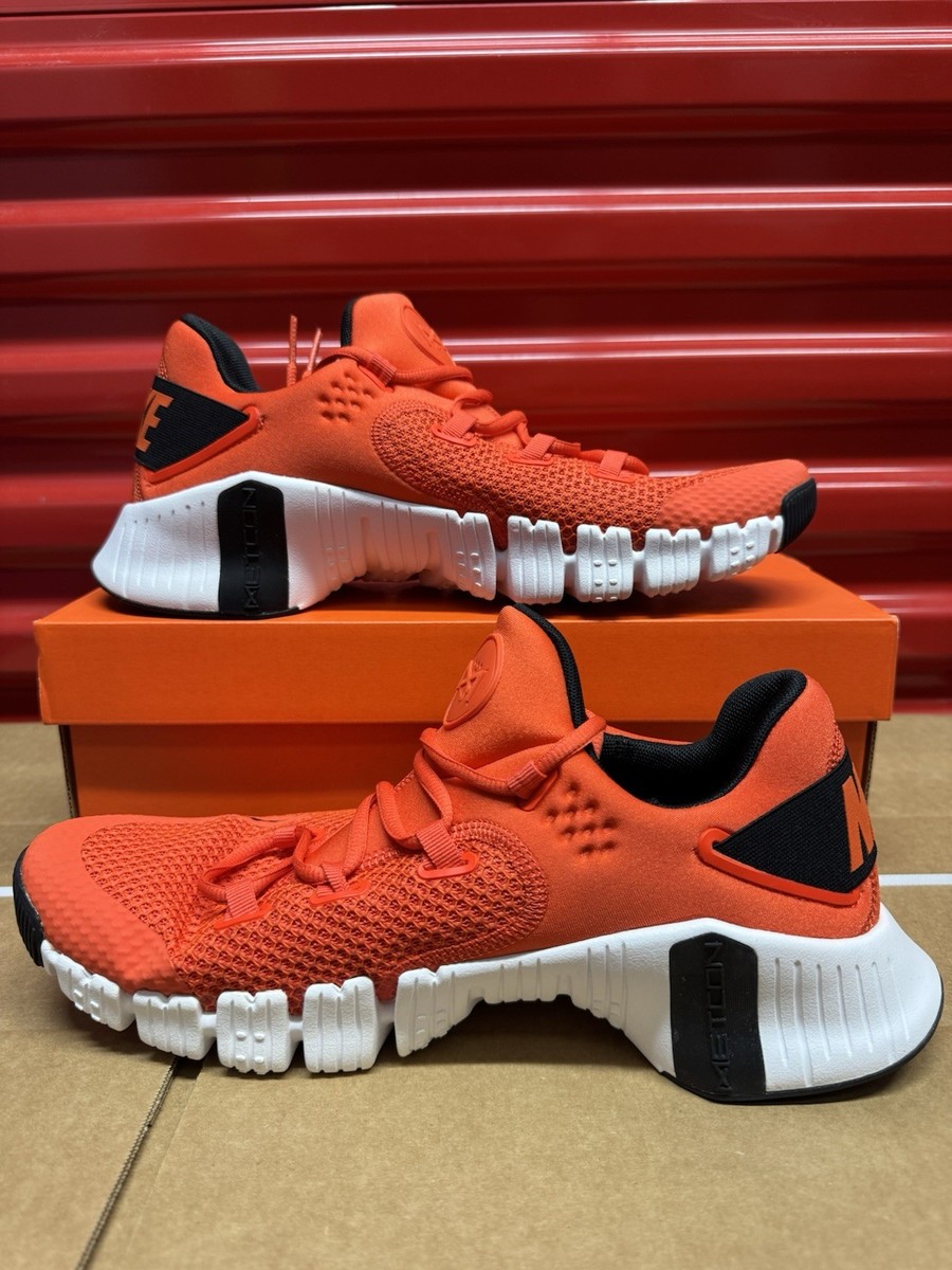 Men's Size 10 Nike Free Metcon Orange White Training Shoes