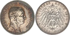 Kaiserreich Sachsen 3 Mark Silber 1910 E König Friedrich August III. Silb 130734