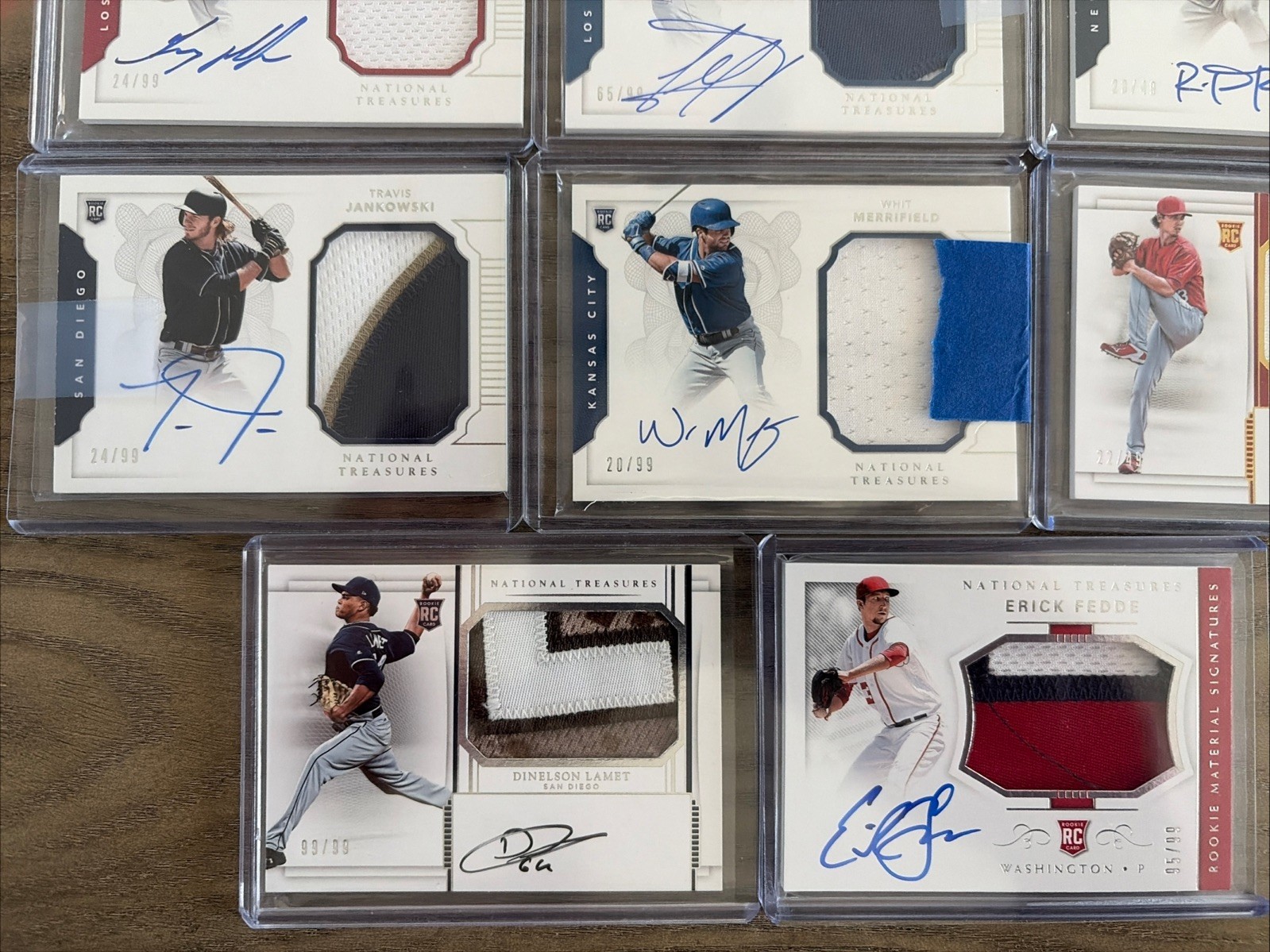 National Treasures Baseball RPA Rookie Lot (15) 2014-2018 #/99 /49 GU Auto Relic view 2