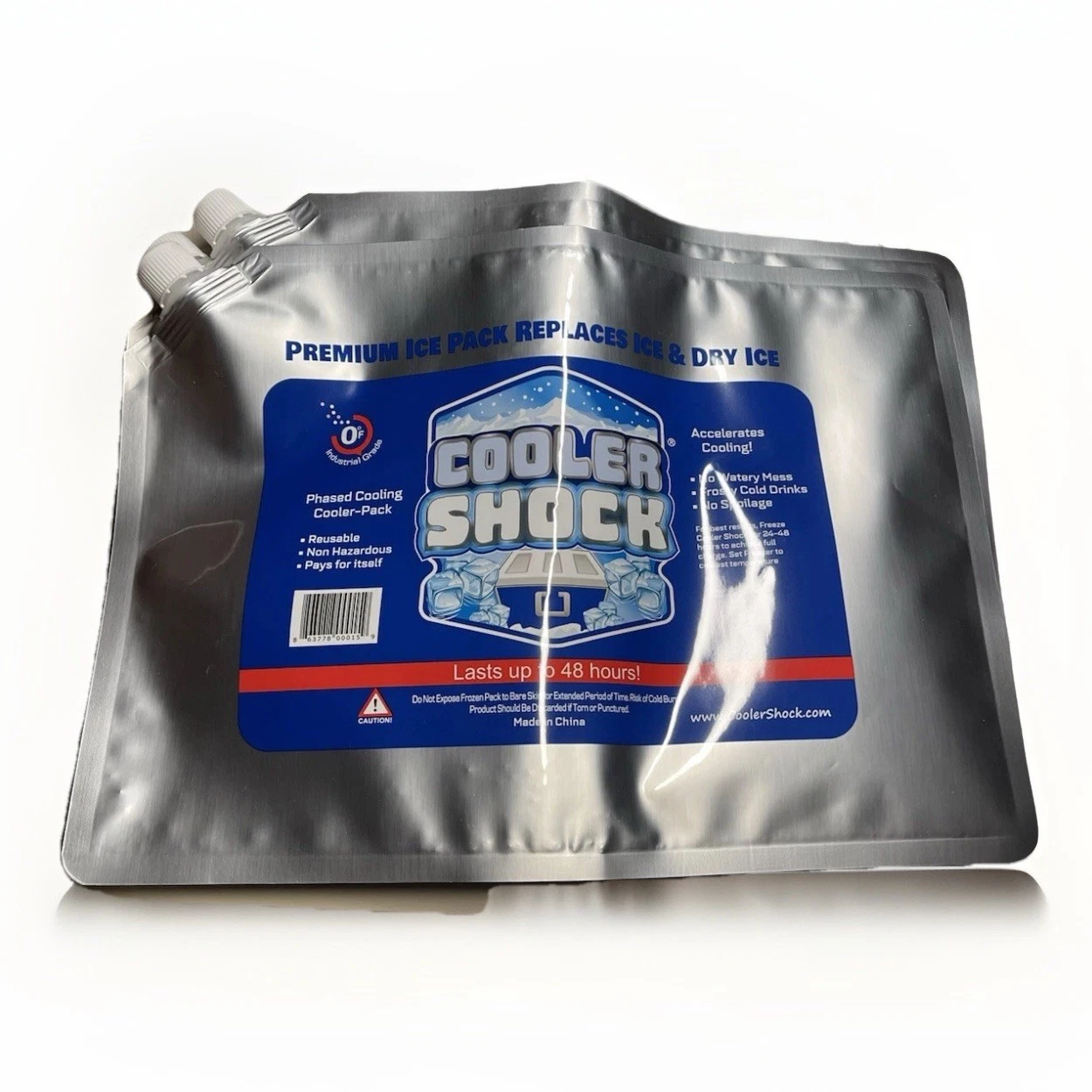 Cooler Shock Ice Packs - 2 Large 48hr Ice Packs For Coolers Reusable