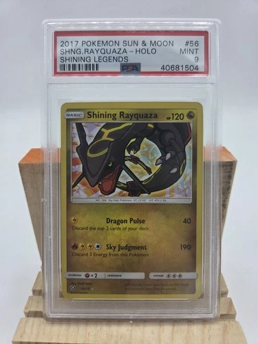 Shining Rayquaza 56/73 Shining Legends Holo Pokemon Sun & Moon - PSA 9 MINT