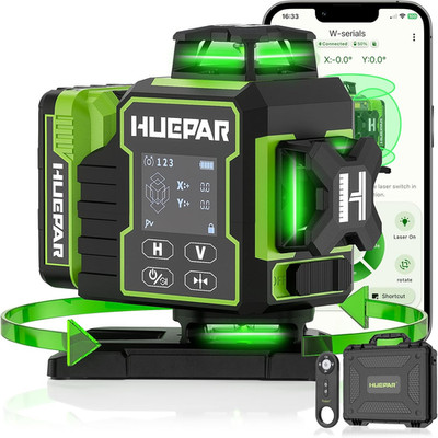 Laser Level 360 Self Leveling, W04CG Upgraded 4X360° Bluetooth Construction Laze