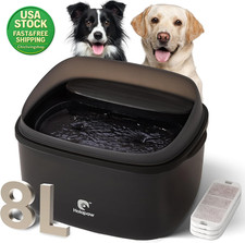 Dog Water Fountain for Large Dogs 2.1Gal Automatic Dispenser Quiet Pump Black