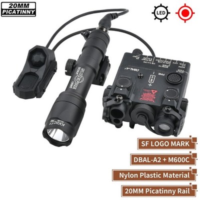 DBAL-A2 Red Green Laser With Hunting IR Infrared + M600C LED Flashlight + Switch