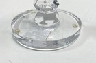 Candle Holder Set 02 02 Faceted Column Modern Crystal Glass Gold Metal — photo 4