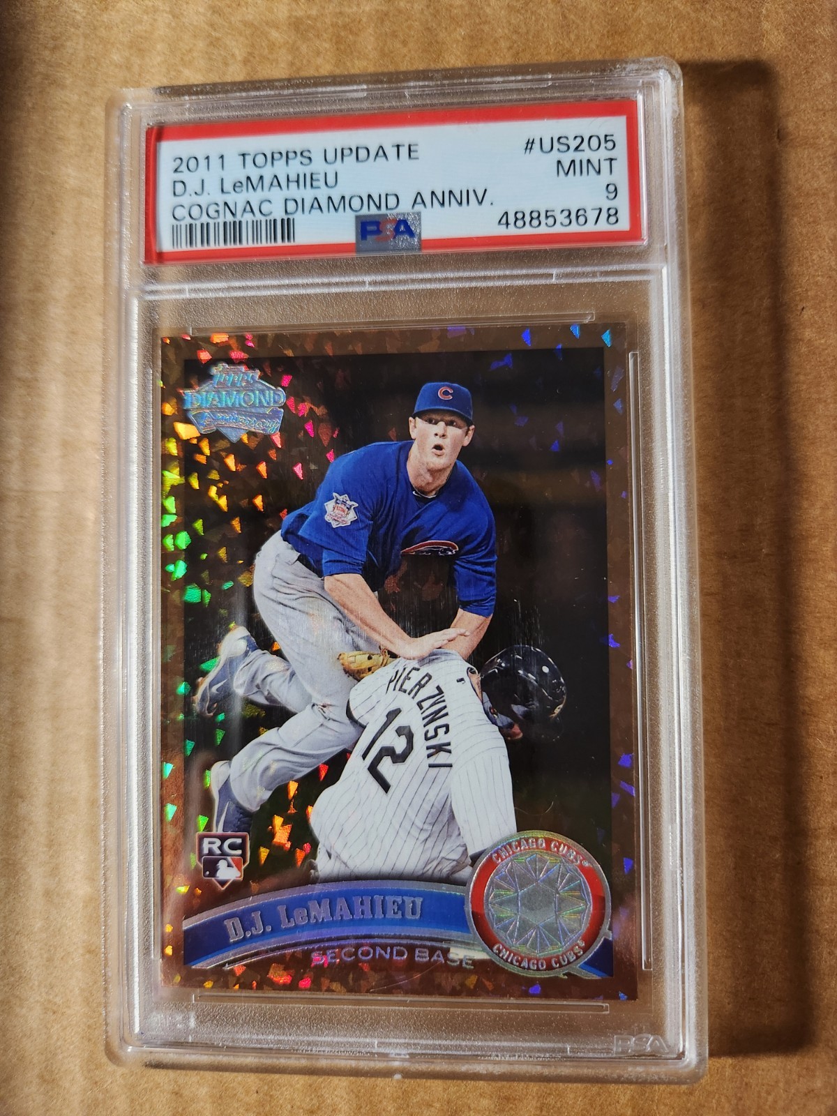 2011 DJ LeMAHIEU Topps Update Cognac Diamond Anniversary #US205 PSA 9 RC Cubs
