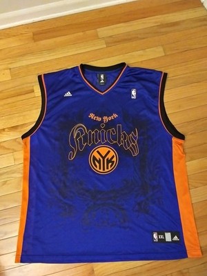 Nate Robinson New York Knicks NBA Vintage Adidas Tattoo Tribal Fashion Jersey 2X