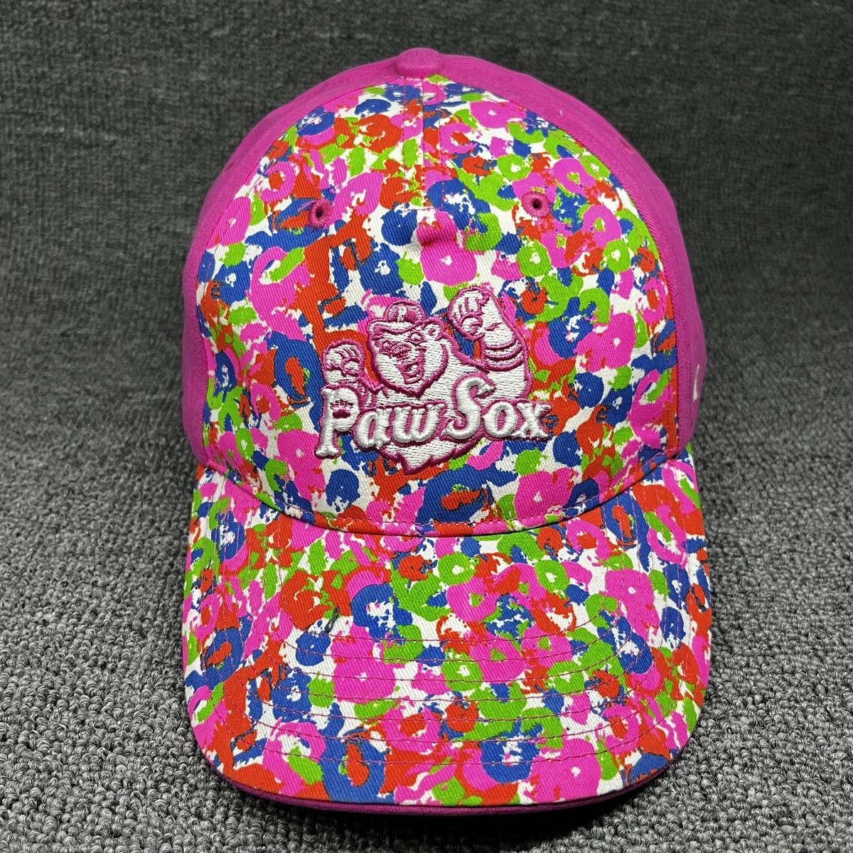 47 Brand PawSox Pawtucket Red Sox Kids MVP Adjustable Hat Pink Floral Print NEW