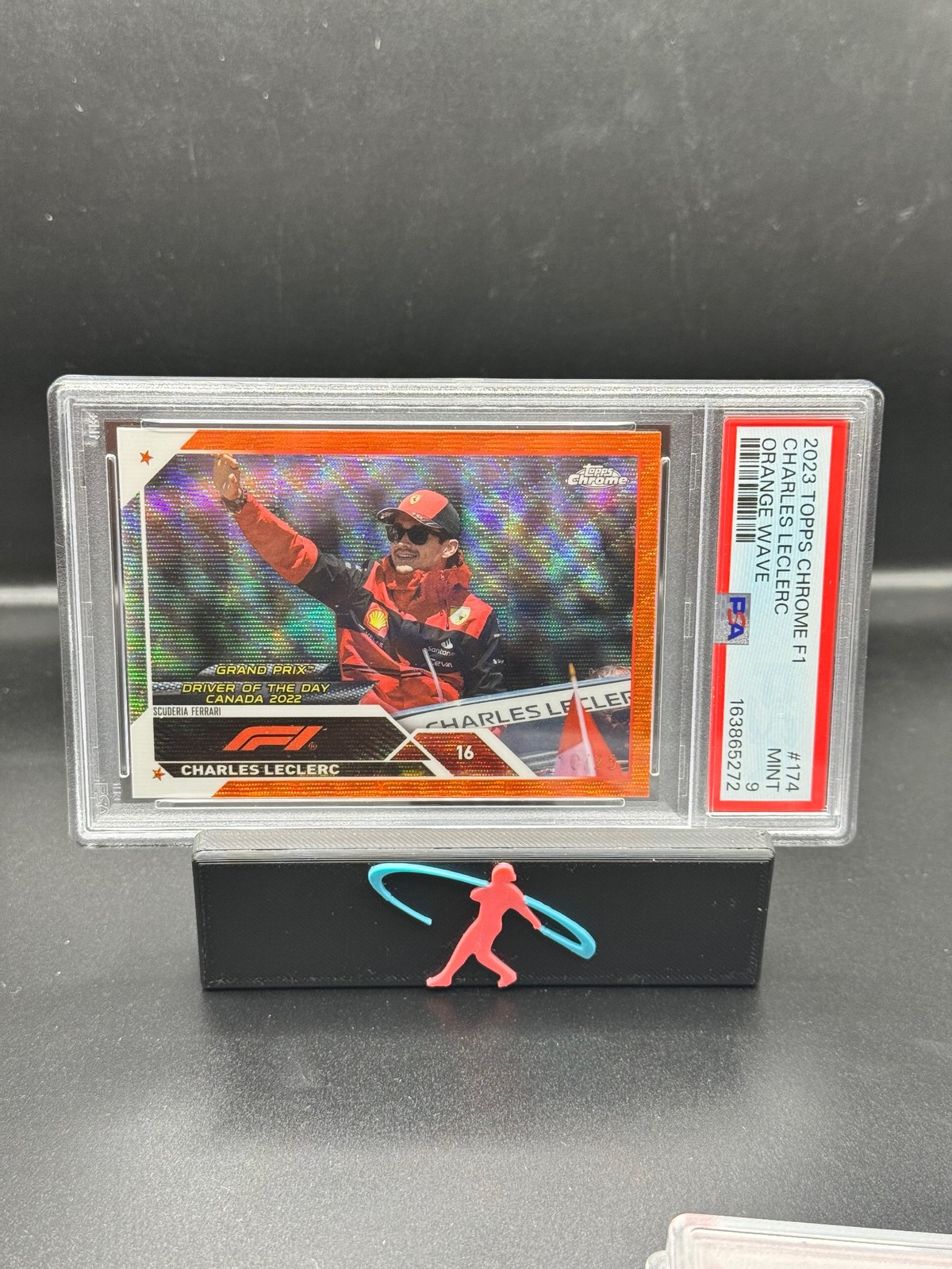 Charles Leclerc PSA 9  - 2023 Topps Chrome F1 - Orange Wave Refractor #/25