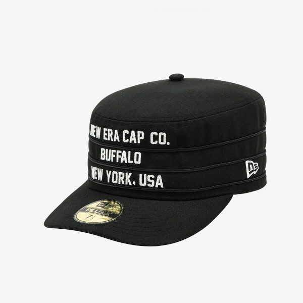 New Era Pre Curved Pillbox Fitted Cap Black 14881449 | eBay