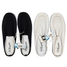 Vtg 90s Just for kicks NWT 2 pairs black and white slip on size 9
