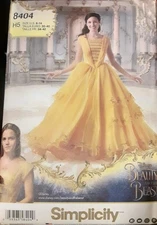 Simplicity Beauty and the Beast Bell Gown 8404 H5 size 6-14