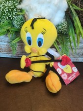 Warner Brothers 1998 Valentine's Day 8 Inch TWEETY CUPID Bean Bag Plush NEW
