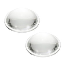 2Pcs Diameter 52mm Flat Convex Lens Height 18mm Optical Lens 2.5mm