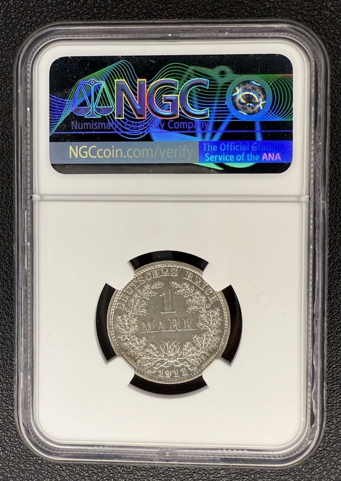 1911-E Germany 1 Mark NGC UNC DETAILS Silver Coin - Image 2 of 4