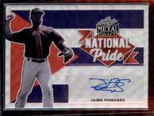 2021 Leaf Metal Draft National Pride Autographs Silver Wave Jairo Pomares Auto