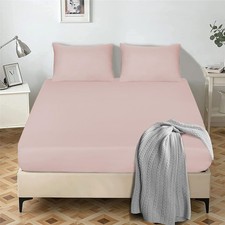 25cm Deep Fitted Sheet Ultra Soft Brushed Microfiber,No-Iron Single to Super Kin