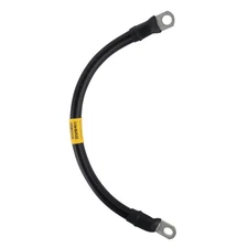 1/0 Black Battery Interconnect Cable 12" with 3/8" Lugs ASSEMBLED IN USA