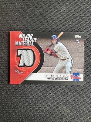 2021 Topps MLB Materials Alec Bohm Relic #MLM-AB /199 Phillies RC