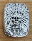 RARE UNGER OR WEBSTER STERLING NATIVE INDIAN CHIEF MATCH SAFE VESTA C 1905