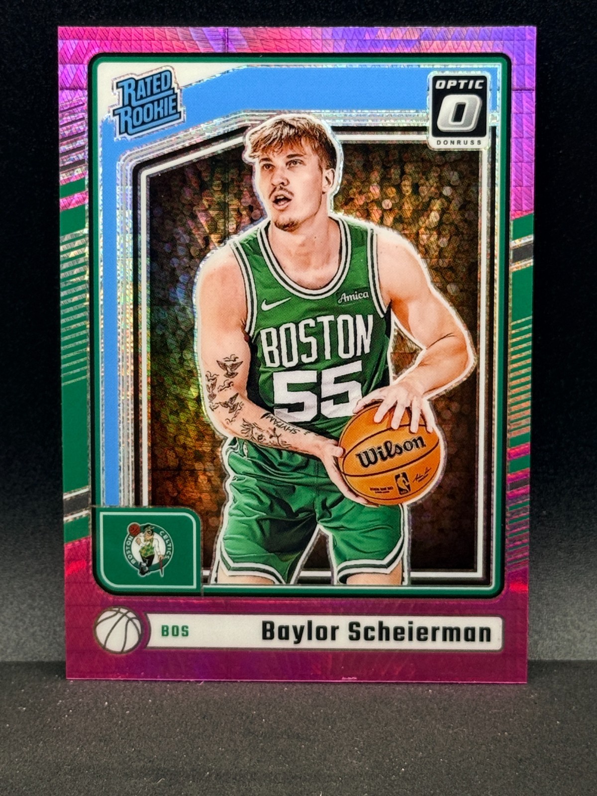 2024-25 Donruss Optic - Baylor Scheierman #263 Pink Hyper Prizm RC
