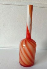 Murano glass    DESIGN CARLO MORETTI IN VETRO ARANCIONE E BIANCO VINTAGE VENEZIA
