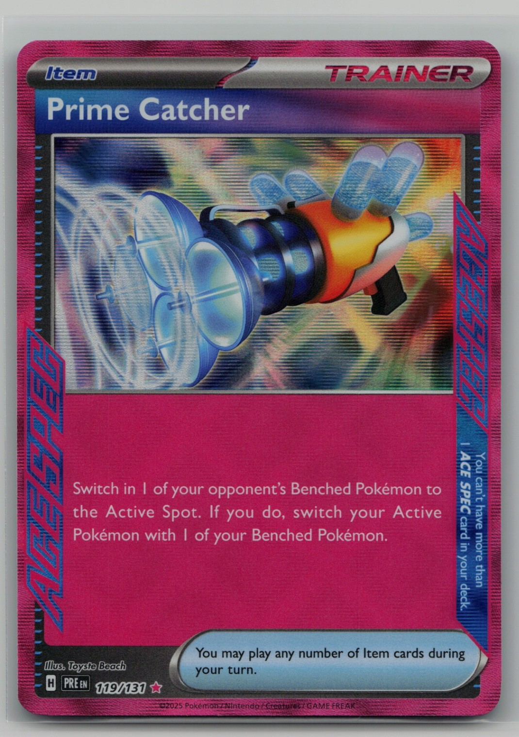 Prime Catcher ACE SPEC Rare SV: Prismatic Evolutions 119/131 NM