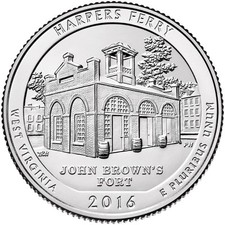 2016 S Harper's Ferry NP ATB Series Uncirculated From US Mint roll.