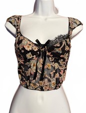 Victoria s Secret Dream Angels Floral Lace Corset Bustier Top 32D