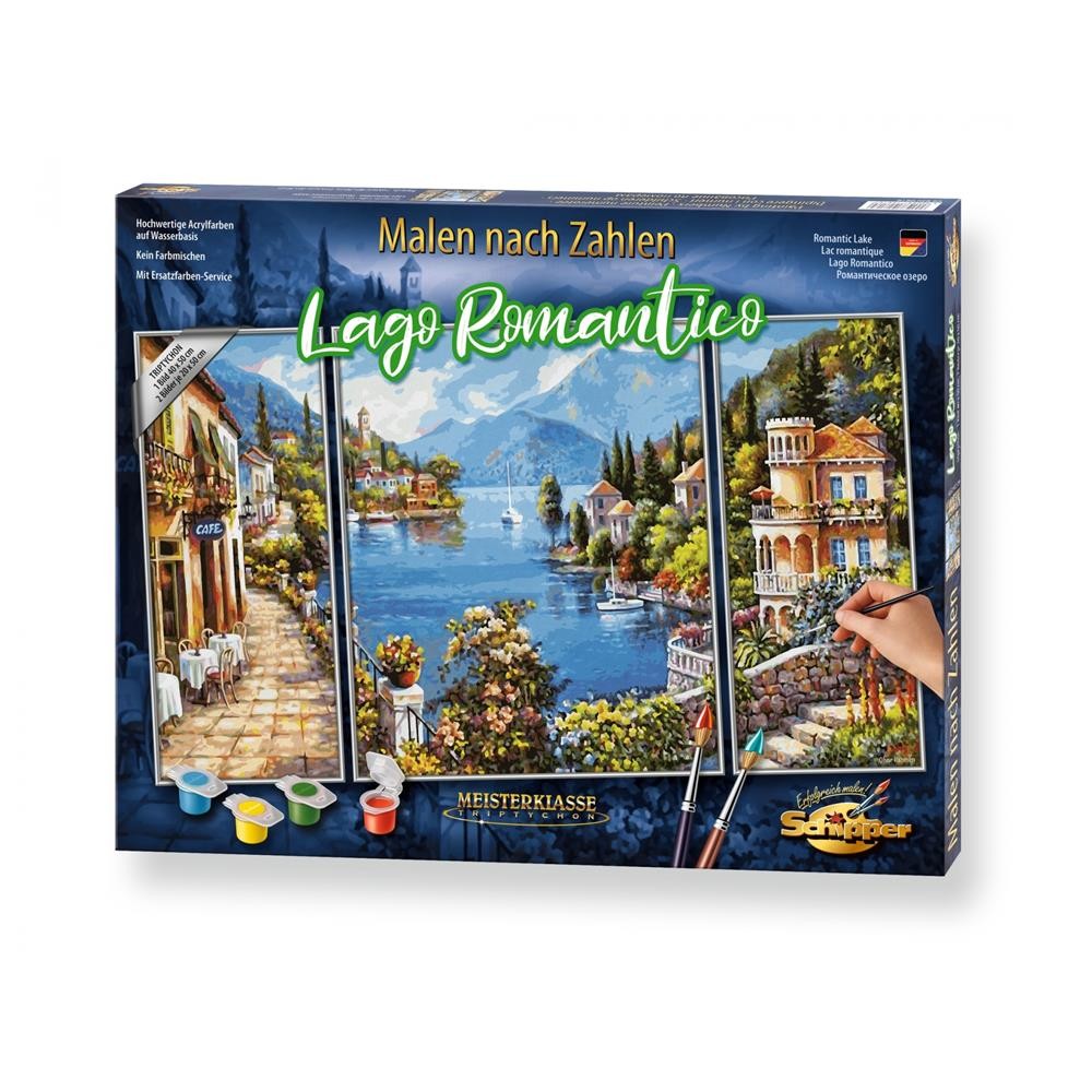 Schipper Malen nach Zahlen Lago Romantico 80 x 50 см Triptychon Bilder Malen 10590₽