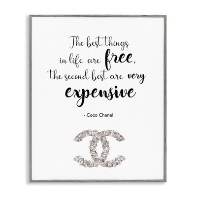 Stupell Industries Second Best Things in Life Quote Fashion Brand Glam Text, ...