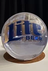 Vintage Miller Lite Beer Mirrored Acrylic Bubble Sign 17” Convex Bar