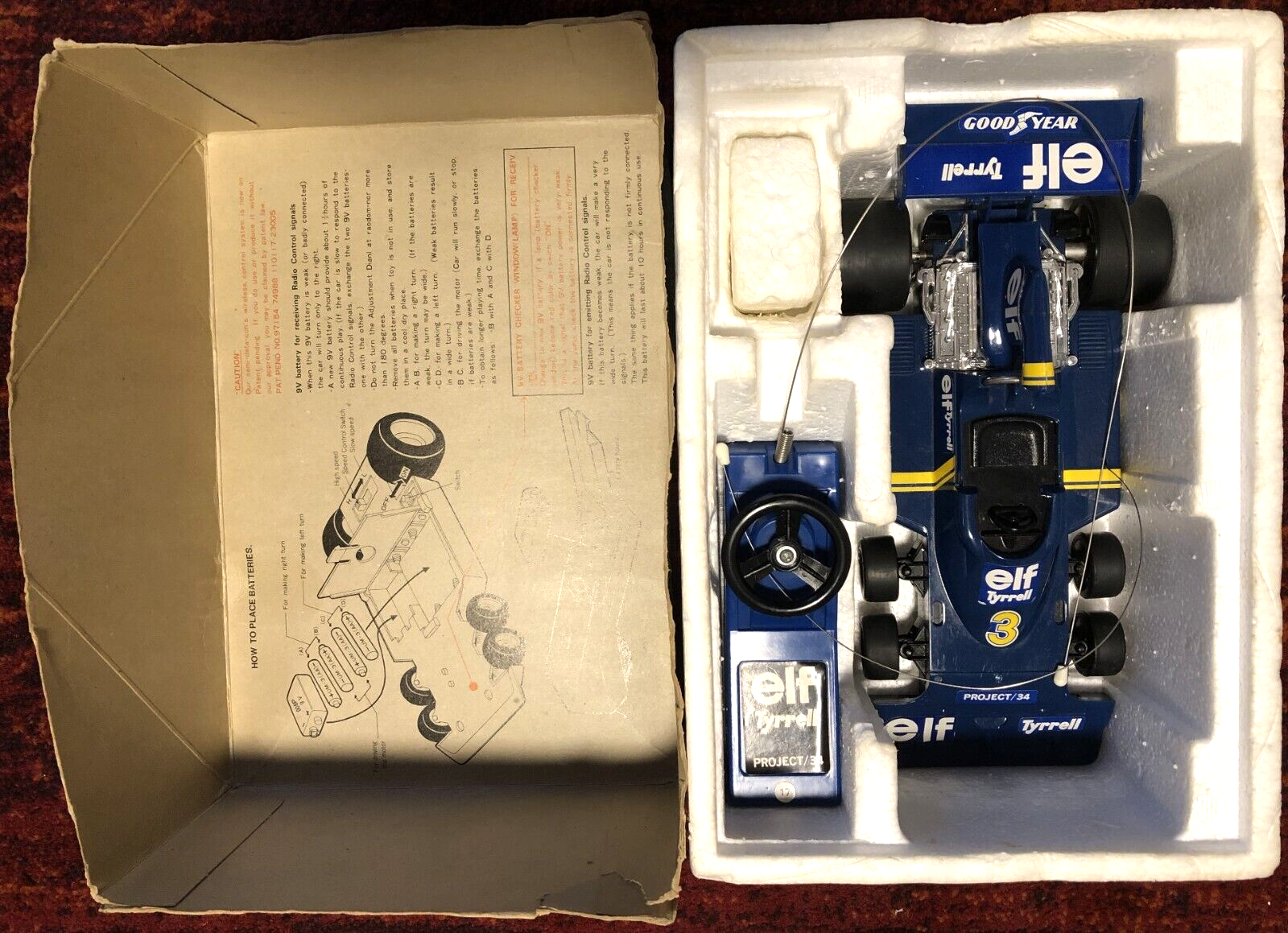 F1 Rare Classic 1976 Elf Tyrell Ford P34 Six Wheel Remote Control ...