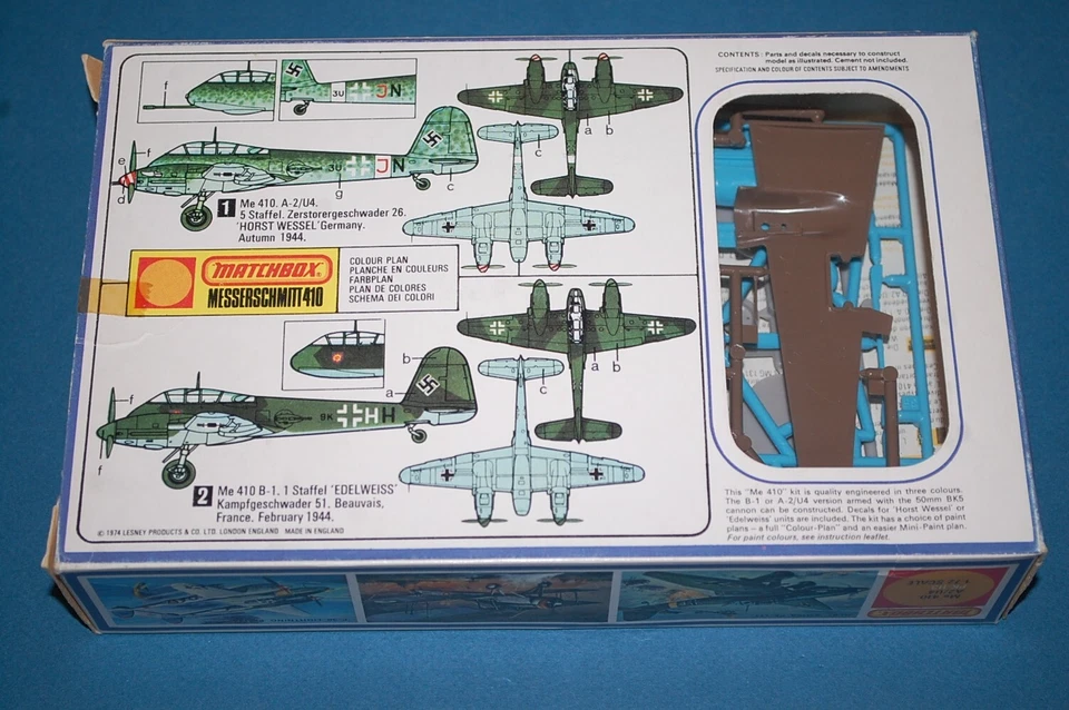 Matchbox PK-113 - Messerschmitt Me 410-A2/U4 scala 1/72 - Immagine 2 di 2