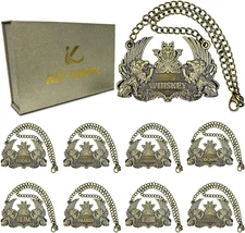 Decanter Tags Copper Liquor Decanter Label Set of 9 for Bottles or Decanters, Wh