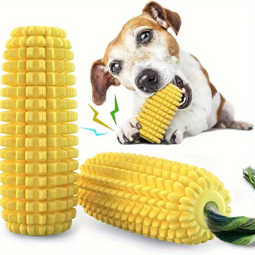Dog Chew Toys, Puppy Toothbrush Clean Teeth Interactive Corn Toys, Dog Toys Aggr