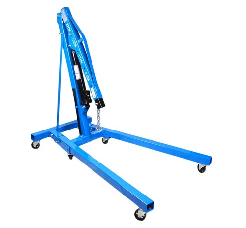 2 Ton Hydraulic Folding Engine Crane Hoist Lift Stand 2000kg Garage Workshop - Picture 2 of 3