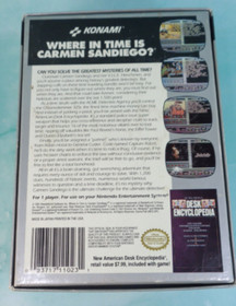 Where in Time is Carmen Sandiego (NES 1991) Nintendo Game, Manual, Box, Book