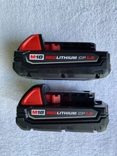 2 New Milwaukee 48-11-1815 M18 18V 18 Volt 1.5Ah Red Lithium Ion Batteries
