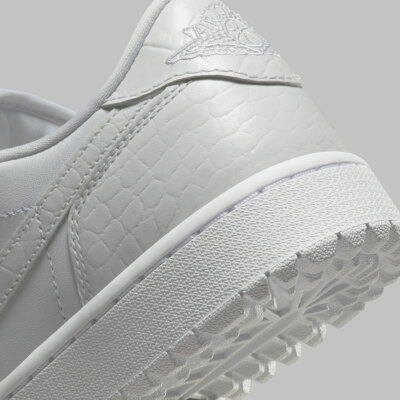靴 NIKE AIR JORDAN 1 LOW G WHITE CROCODILE Nike Air Jordan 1 Golf Low Golf Shoes White Crocodile DD9315 110