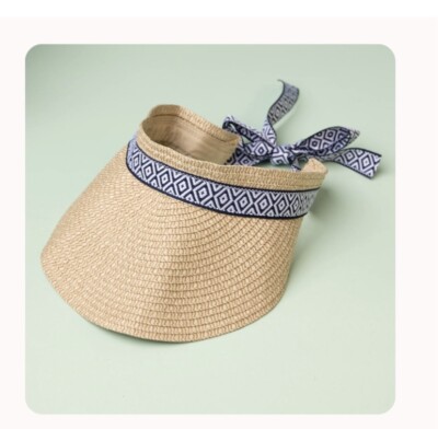 NWT sun visor Time and Tru Rust Straw Sun Visor Hat NWT | Mercari main image 4