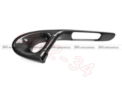 LHD/RHD Dry Carbon Fiber Inner Door Handle Panel Trim Fit For