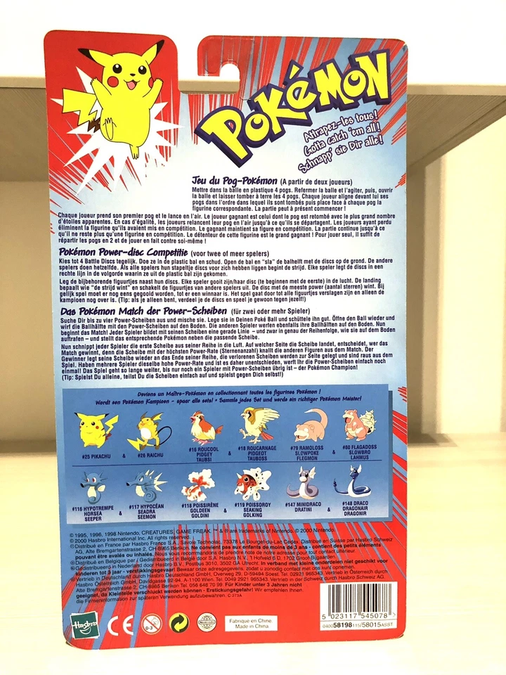 BL3 Pokemon Tomy Hasbro Vintage 2000 Figura de Acción Pincharse Horsea - Imagen 2 de 2