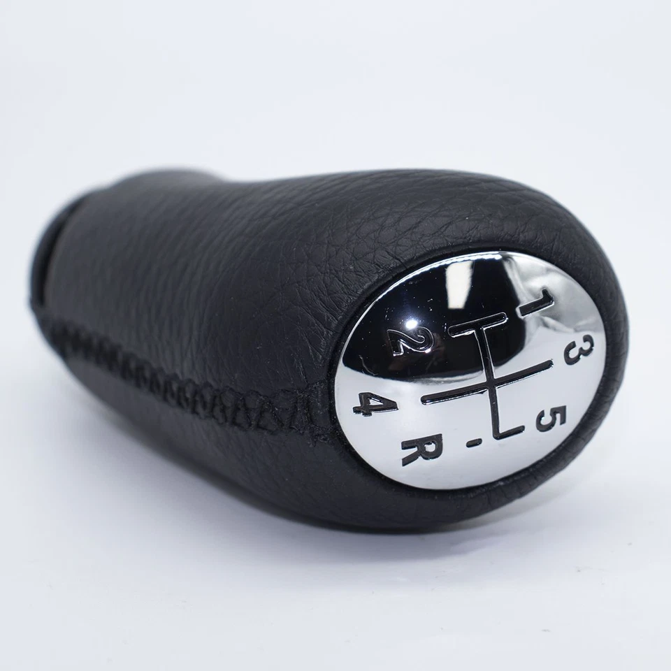 5 Speed+R Black Gear Shift Knob Shifter Lever Leather For Renault Sandero II MT Foto 3 de 4