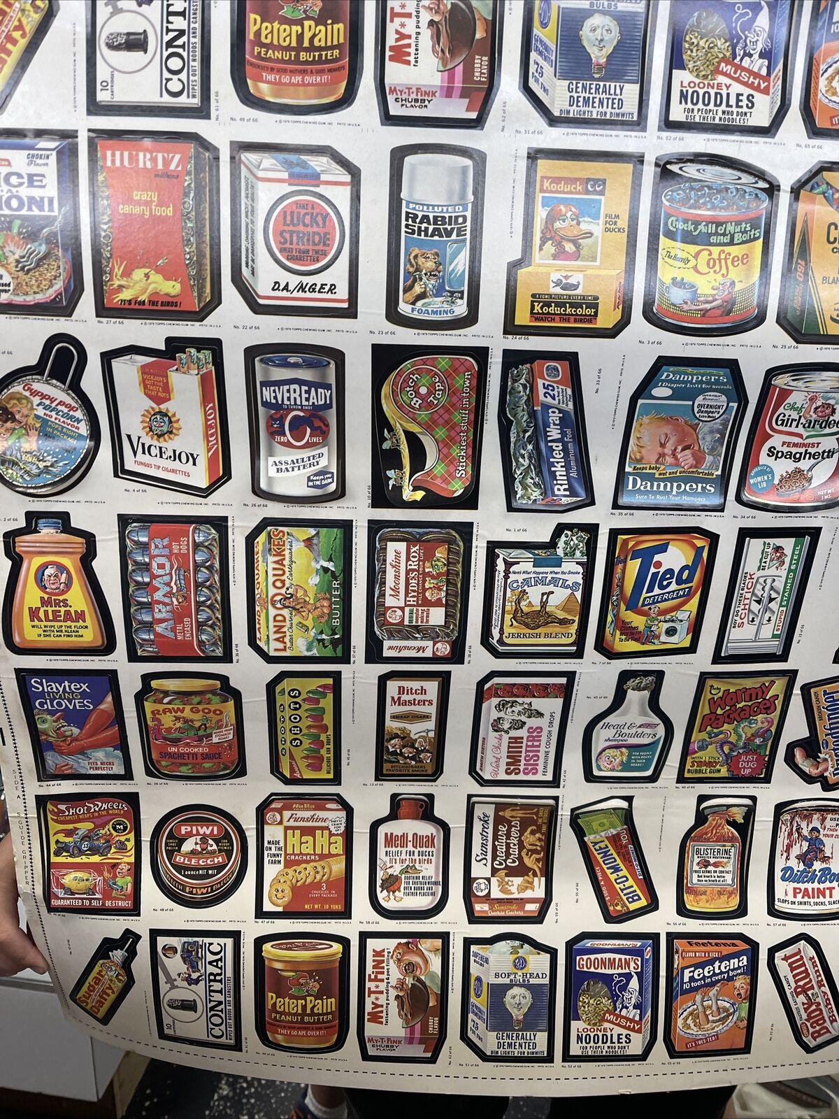 1979 Topps Wacky Packages uncut card sheet nm 2 sets rare 