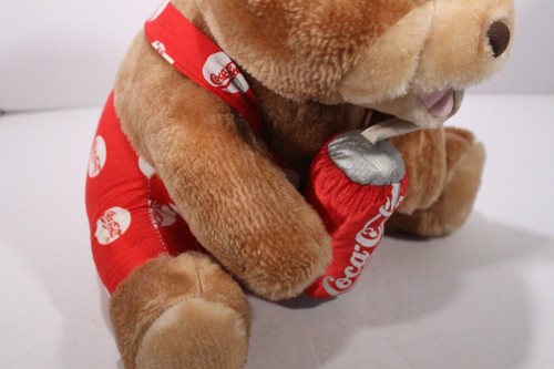 Vintage 90er Teddybär Coca Cola Stofftier mit Etikett - Bild 13 von 14