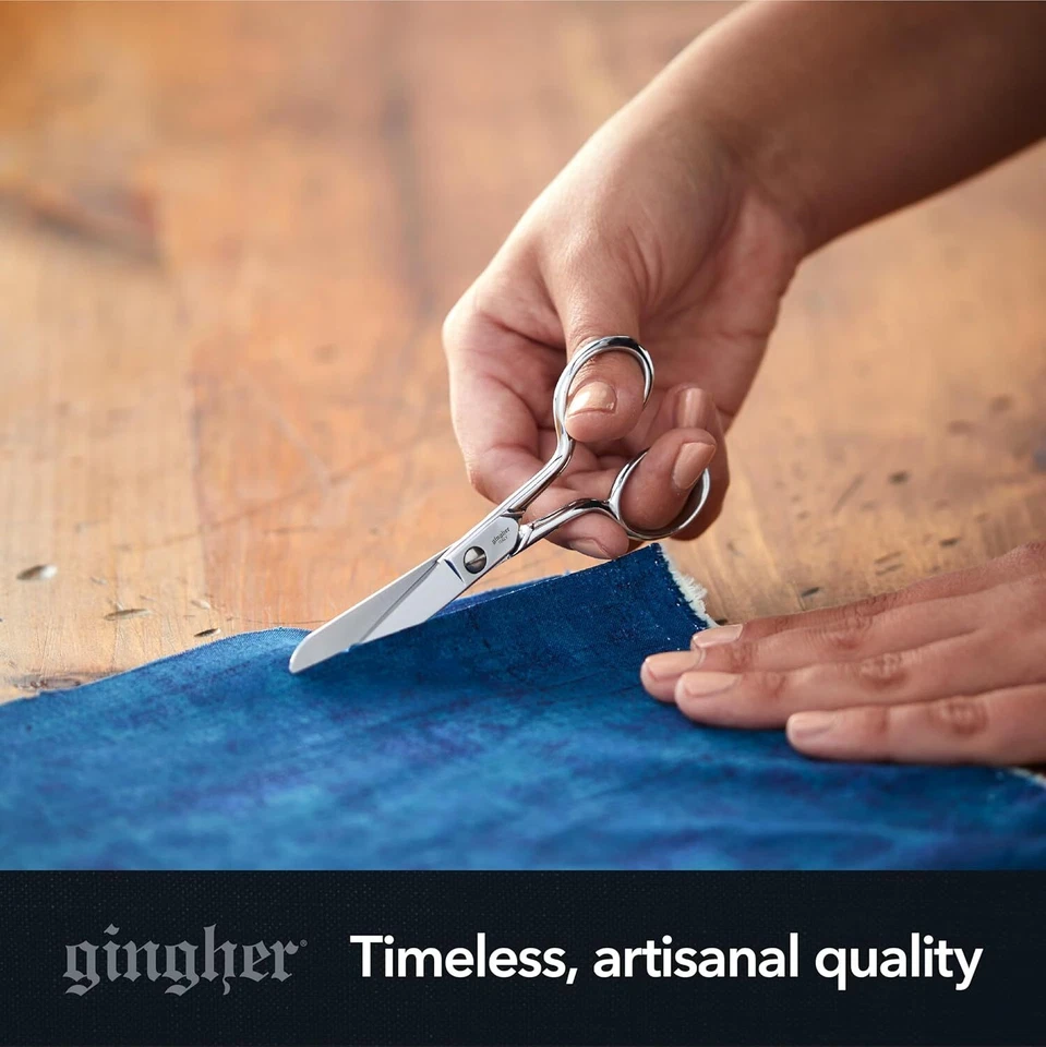 Tijeras de Coser Gingher 5" - Hojas de Borde de Cuchillo, Duraderas, Tijeras Artesanales Foto 4 de 4