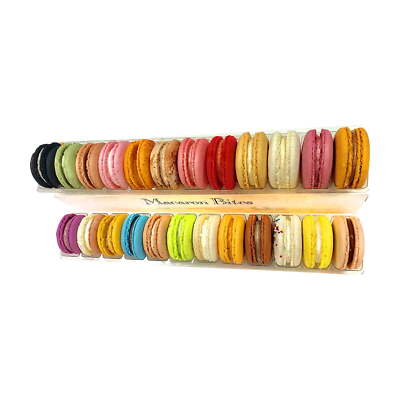 Macaron Bites Assorted French Macarons 24 Count 100% Natural Delicious Protein