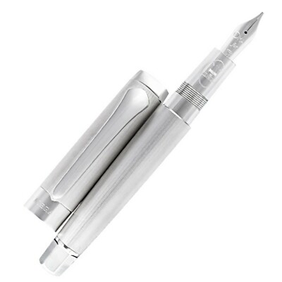OMAS MASERATI SET 2 PENS FOUNTAIN/ROLLERBALL L. E. MASSIVE SILVER MSRP $5,550